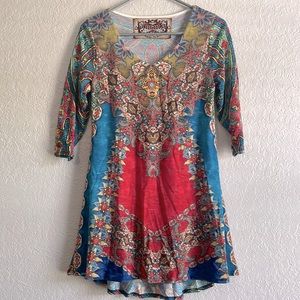 Amma - Boho Mini dress - Multicolored - XS